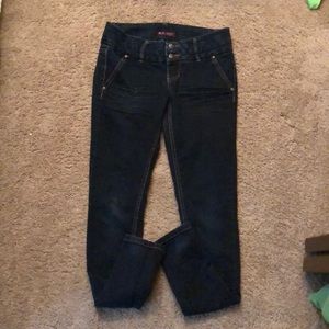 Mid rise dark wash jeans